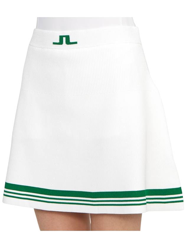 Women's Frida Striped Knit Skirt White - J.LINDEBERG - BALAAN 9