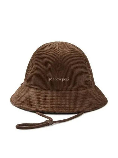 Corduroy Bucket Hat S24FUFBH61 Brown - SNOW PEAK - BALAAN 1