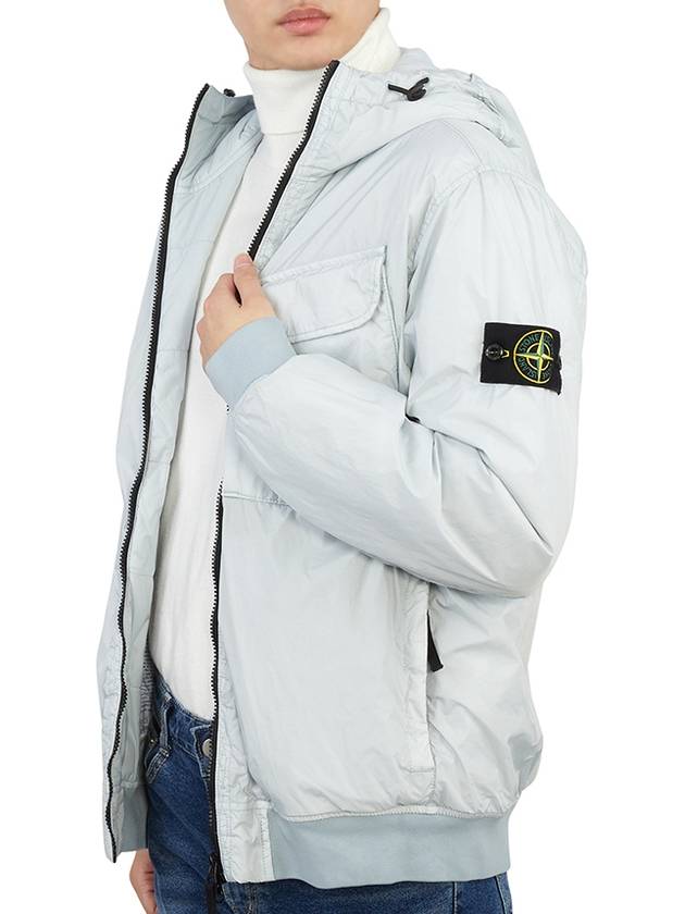 Wappen Patch Nylon Crinklips Hooded Jacket Light Grey - STONE ISLAND - BALAAN 7