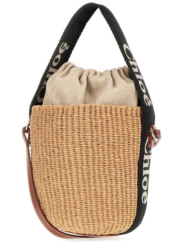 Small Woody Logo Bucket Bag Beige - CHLOE - BALAAN 3