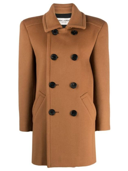 Coat 752815Y060R2577 Brown - SAINT LAURENT - BALAAN 1