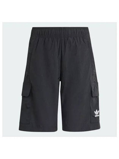 Kids Embroidery Logo Cargo Shorts Black - ADIDAS - BALAAN 2