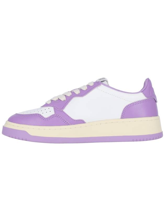 Medalist Leather Low Top Sneakers White Purple - AUTRY - BALAAN 4