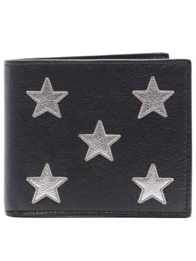 Men's Star Half Wallet White Black - SAINT LAURENT - BALAAN 2