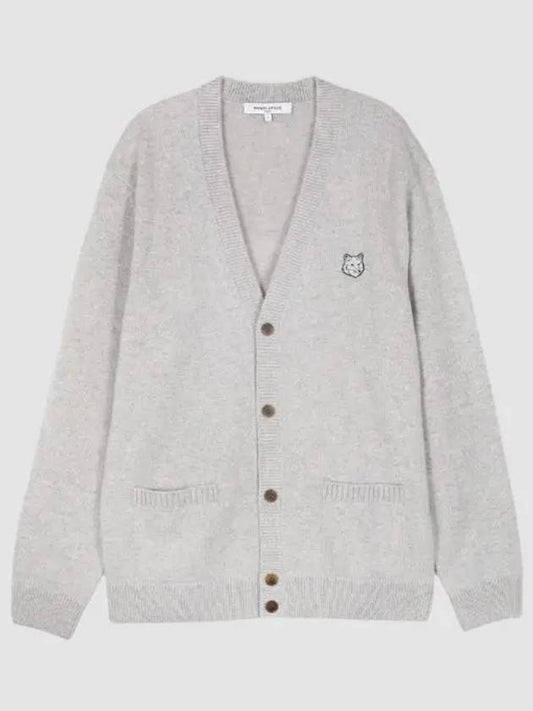 Fox Head Cardigan Light Grey - MAISON KITSUNE - BALAAN 2