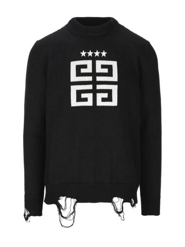 4G Stars Jersey Knit Top Black - GIVENCHY - BALAAN 2