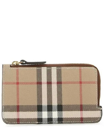 Vintage Check Zipper Card Wallet Beige - BURBERRY - BALAAN 2