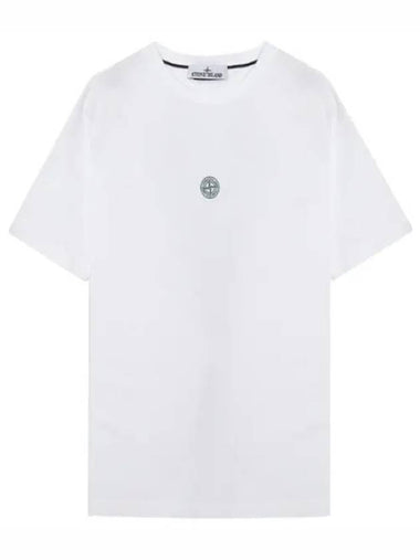 Compass logo lettering print T shirt - STONE ISLAND - BALAAN 1