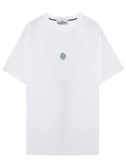 Compass logo lettering print t shirt men s short sleeve - STONE ISLAND - BALAAN 1