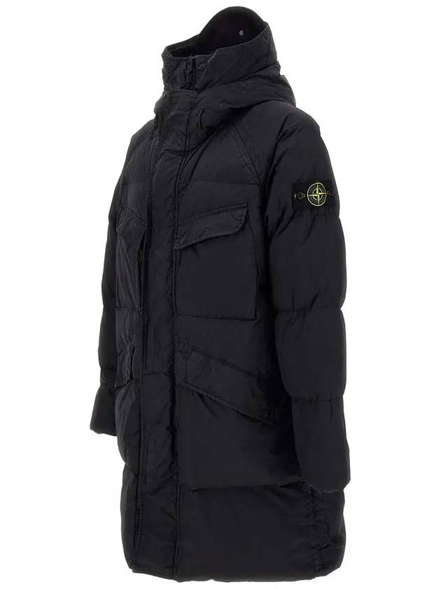 Wappen Patch Crinkle Reps Long Padding Black - STONE ISLAND - BALAAN 5