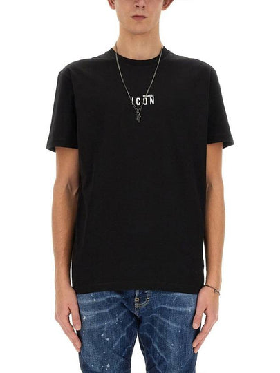 Men's Mini Icon Logo Short Sleeve T-Shirt Black - DSQUARED2 - BALAAN 2