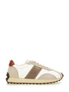 T Vintage Leather Technical Fabric Low Top Sneakers Beige - TOD'S - BALAAN 1