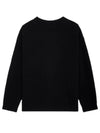 Logo Oversized Wool Knit Top Black - CELINE - BALAAN 3