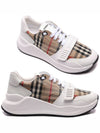 Ramsey Vintage Check Velcro Low Top Sneakers White Beige - BURBERRY - BALAAN 2