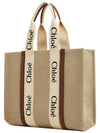 Woody Large Tote Bag White Brown Beige - CHLOE - BALAAN 4