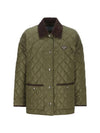 Light Re-Nylon Padding Military Green - PRADA - BALAAN 1