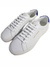 Andy Glitter Leather Low Top Sneakers White Blue - SAINT LAURENT - BALAAN 3