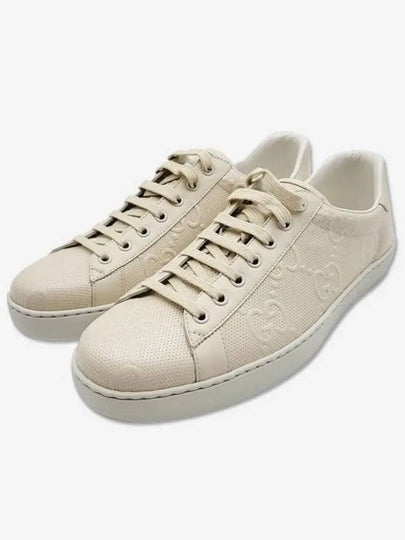 Ace GG Embossed Low Top Sneakers White - GUCCI - BALAAN 2