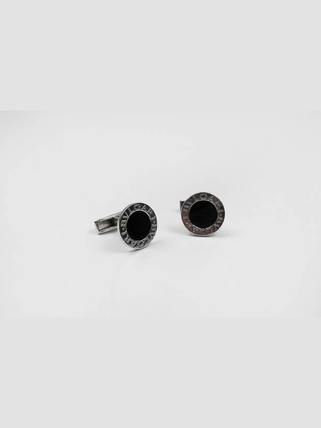 Onyx silver cuff links - BVLGARI - BALAAN 4