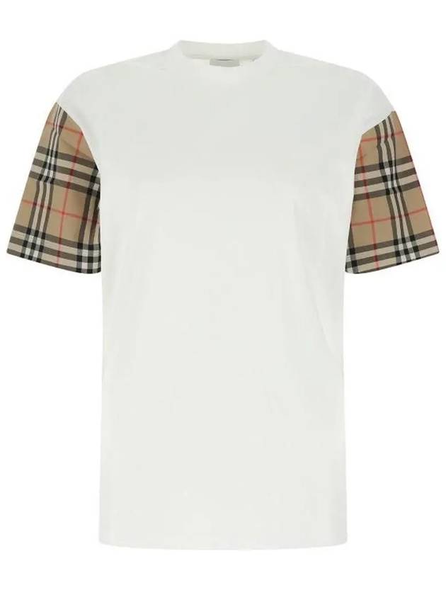 Vintage Check Sleeve Short Sleeve T-Shirt White - BURBERRY - BALAAN 2