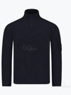 Lambswool GRS Half Zip-Up Knit Top Navy - CP COMPANY - BALAAN 2