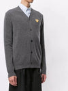 Play Gold Waffen Cardigan Dark Grey - COMME DES GARCONS - BALAAN 4