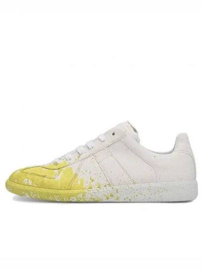 Replica Painting Low Top Sneakers White Yellow - MAISON MARGIELA - BALAAN 2