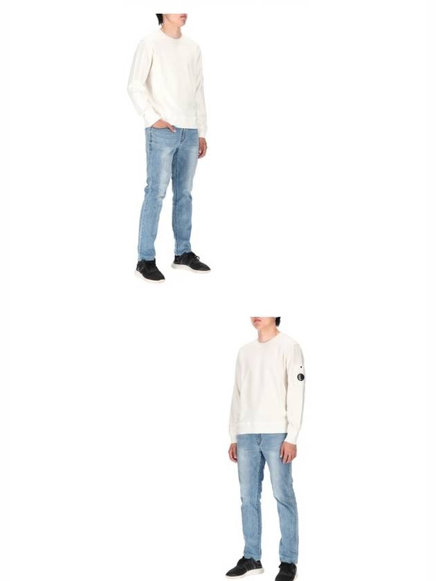 Men's Cotton Fleece Sweatshirt White - CP COMPANY - BALAAN.