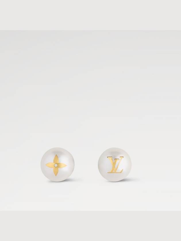 My Mix Pearl Earrings Gold White - LOUIS VUITTON - BALAAN 2