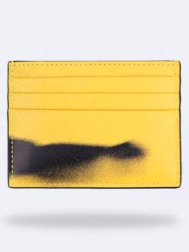 6 Slot Card Wallet Black Yellow - ALEXANDER MCQUEEN - BALAAN 3