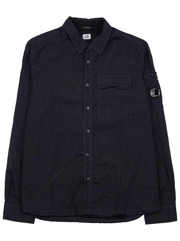 Tylon L Button Long Sleeve Shirt Black - CP COMPANY - BALAAN 2