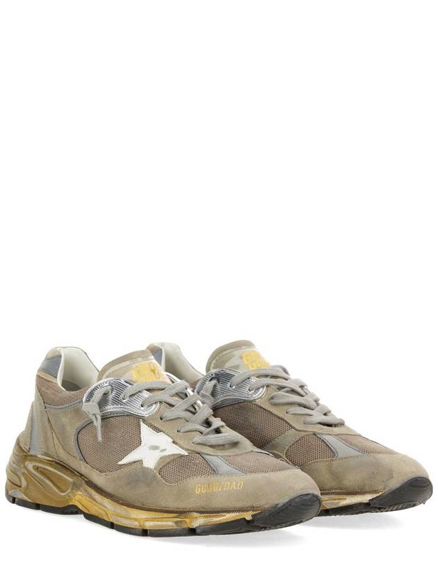 Mesh and Suede Dad-Star Sneakers White Dove Grey - GOLDEN GOOSE - BALAAN 4