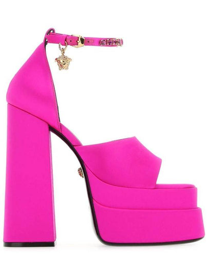 Aevitas Medusa Charm Satin Platform Sandals Fuchsia - VERSACE - BALAAN 2