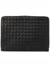 Intrecciato Calfskin Clutch Bag Black - BOTTEGA VENETA - BALAAN 2