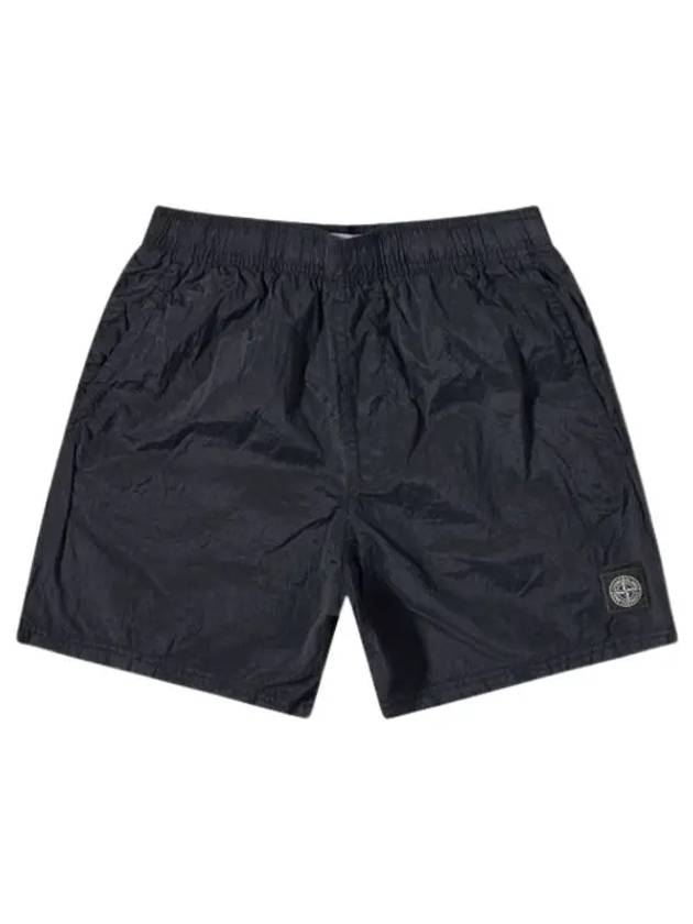 Men's Logo Patch Nylon Swim Shorts Navy - STONE ISLAND - BALAAN 3