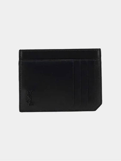 Monogram Card Wallet Black - SAINT LAURENT - BALAAN 2