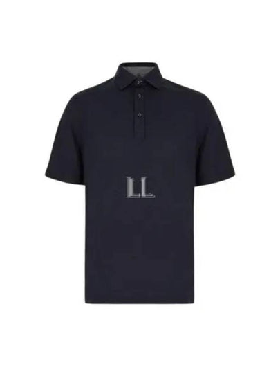 Short Sleeve Polo Shirt Navy - BRUNELLO CUCINELLI - BALAAN 2