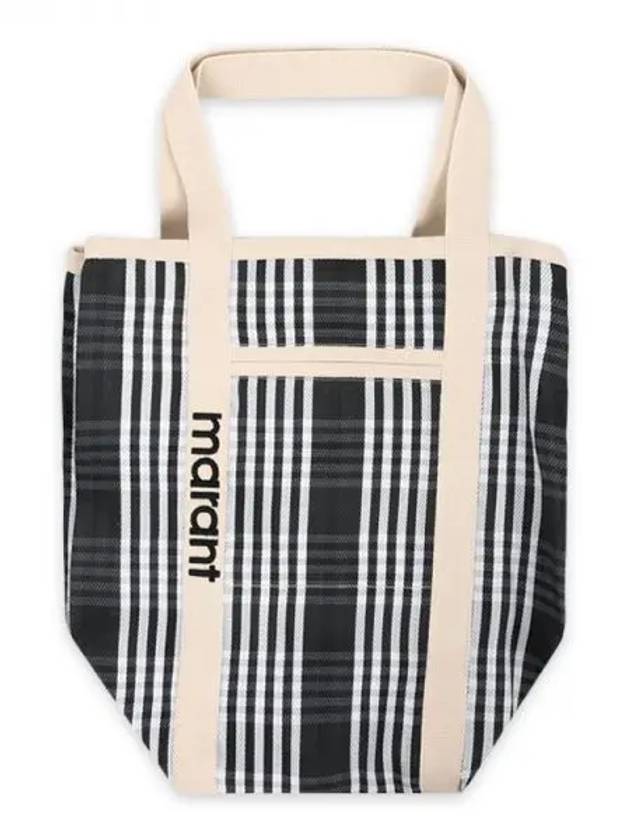 Warden Striped Tote Bag Black - ISABEL MARANT - BALAAN 2