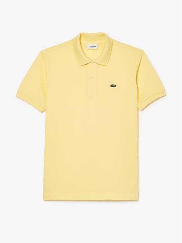 Men's Logo Classic Fit Cotton Short Sleeve Polo Shirt Yellow - LACOSTE - BALAAN 2