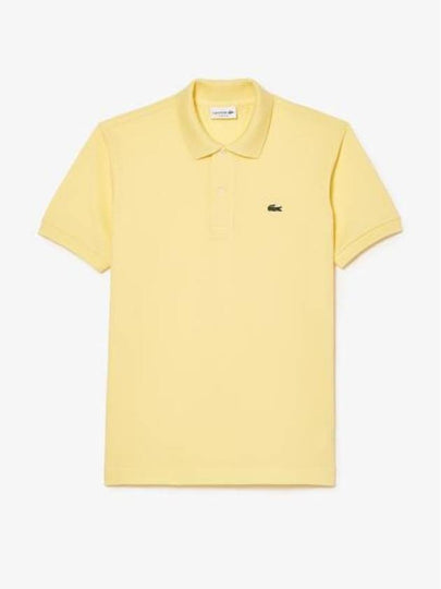 Men's Logo Classic Fit Cotton Short Sleeve Polo Shirt Yellow - LACOSTE - BALAAN 2