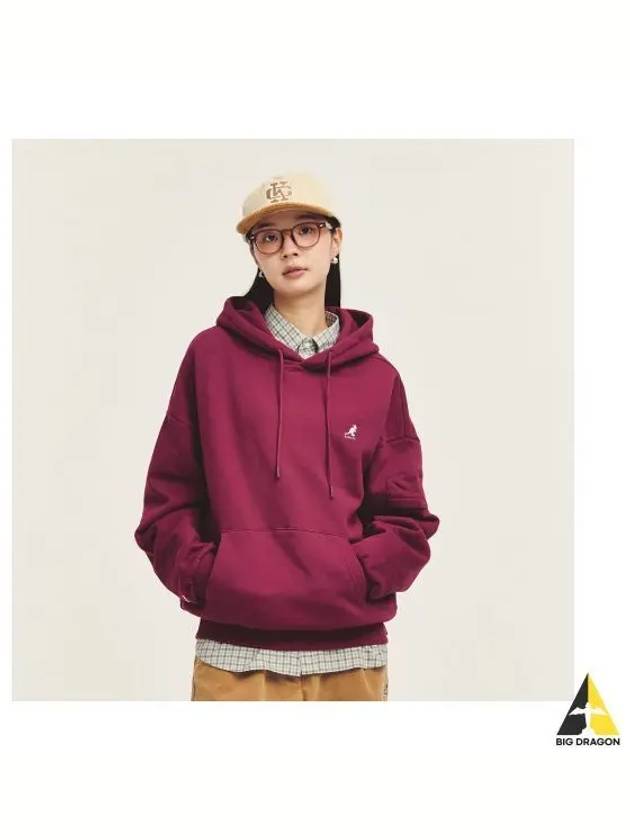 KNGL Pocket Hoodie 5147 Burgundy - KANGOL - BALAAN 1