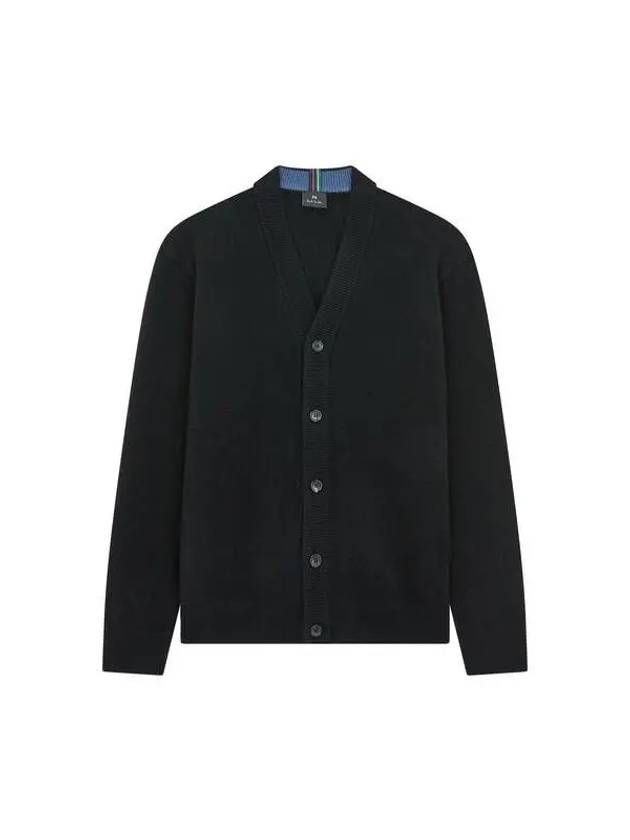 PS brushed wool button up cardigan black 270565 - PAUL SMITH - BALAAN 1