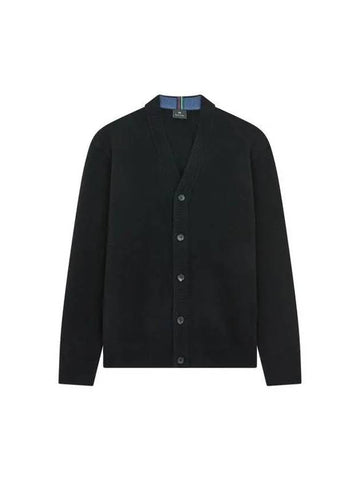 PS brushed wool button up cardigan black 270565 - PAUL SMITH - BALAAN 1