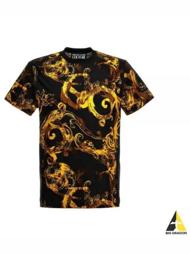 24 WATERCOLOUR COUTURE T SHIRT 76GAH6S0 JS287 G89 watercolor - VERSACE - BALAAN 1