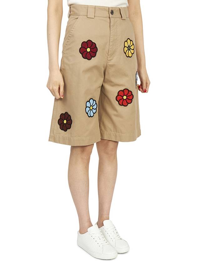 JW Anderson Floral Bermuda Shorts Beige - MONCLER - BALAAN 4