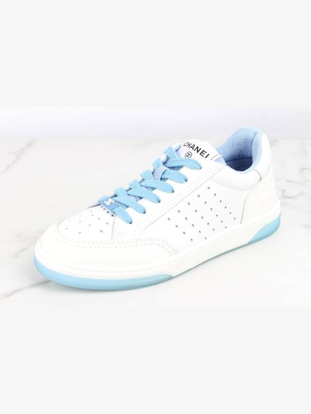 Back logo tennis sneakers blue 36 5 235 - CHANEL - BALAAN 7