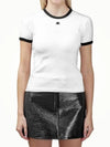 Bumpy Contrast Re-Edition Short Sleeve T-Shirt White - COURREGES - BALAAN 2