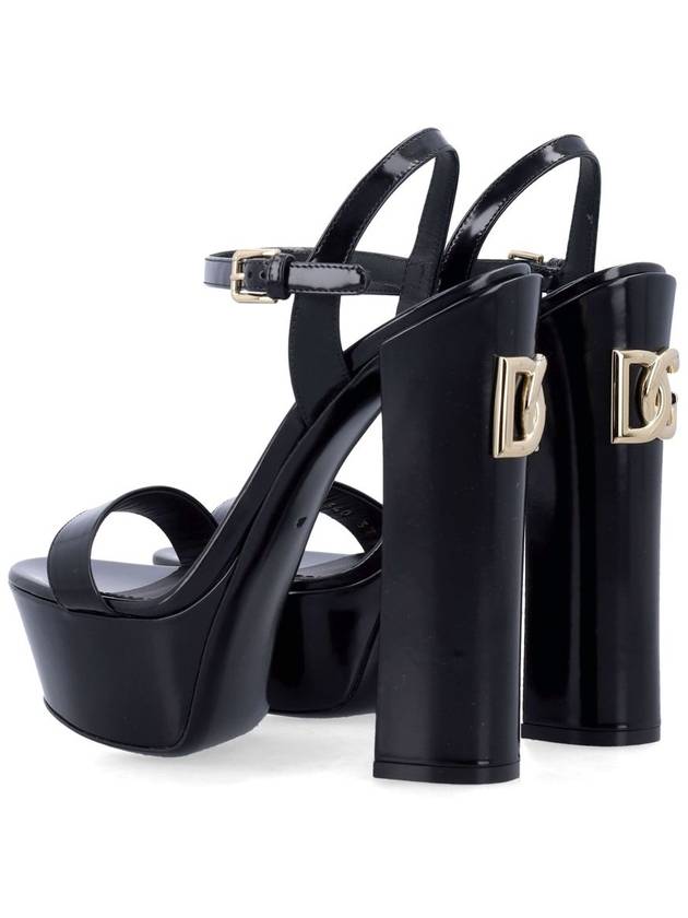 Polished calfskin platform sandals - DOLCE&GABBANA - BALAAN 4