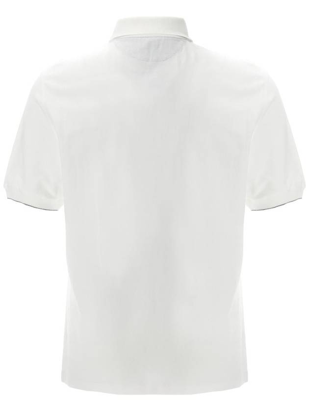 Logo Print PK Shirt White - BRUNELLO CUCINELLI - BALAAN 3