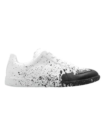 Replica Painting Low Top Sneakers White Black - MAISON MARGIELA - BALAAN 1